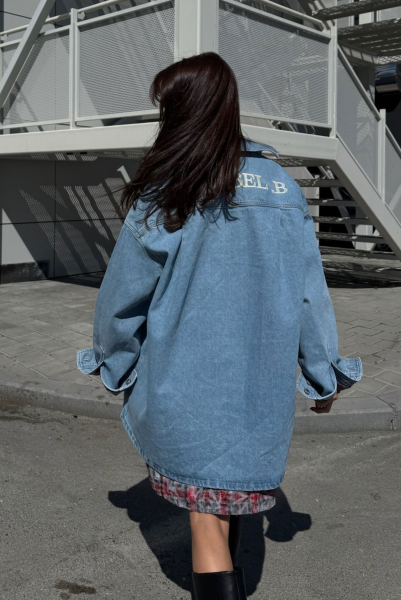 Рубашка объемная из денима LIGHT BLUE Label .B, цвет: LIGHT BLUE, Dn.06.4.0325LBL купить онлайн