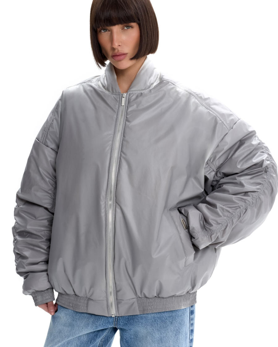 Бомбер с эффектом термохрома Suborbia, цвет: серо-белый, 006938 купить онлайн