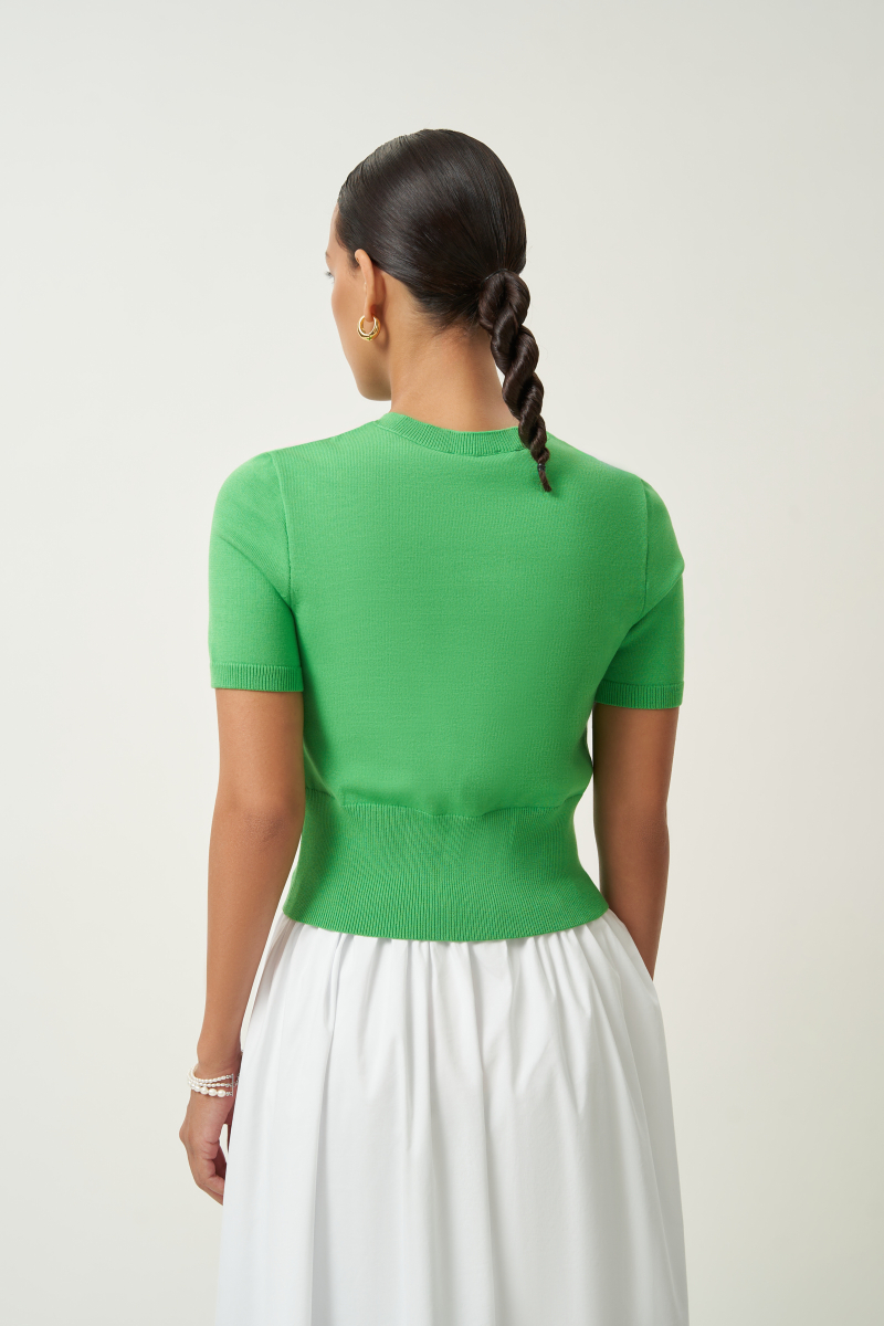 Кардиган с фестонами Charmstore, цвет: зеленый, 305-35688-770 купить онлайн