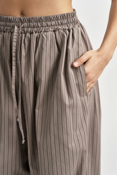 Брюки-алладины в полоску в цвете Капучино Erist store, цвет: капучино, НФ-00003517 купить онлайн