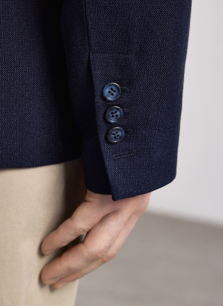 Пиджак из фактурной ткани ALL WE NEED, цвет: темно-синий, 2602M12138-10 купить онлайн