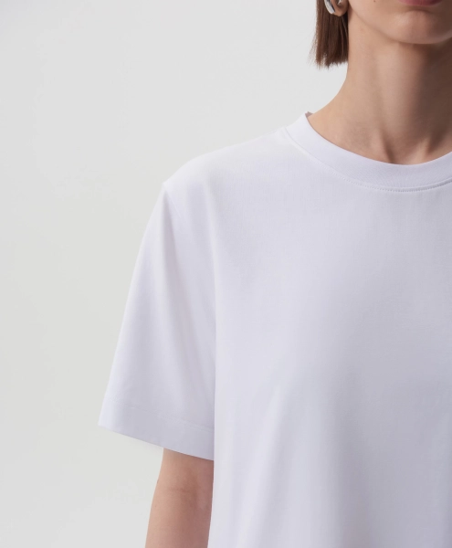 Футболка силуэта умеренный оверсайз GLVR, цвет: белый, 125G26GAC1224 купить онлайн