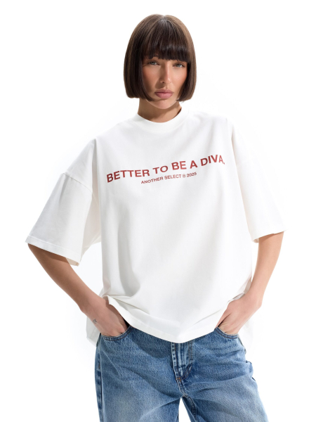 Футболка 'ДИВА' ANOTHER SELECT, цвет: белый, 00168 купить онлайн
