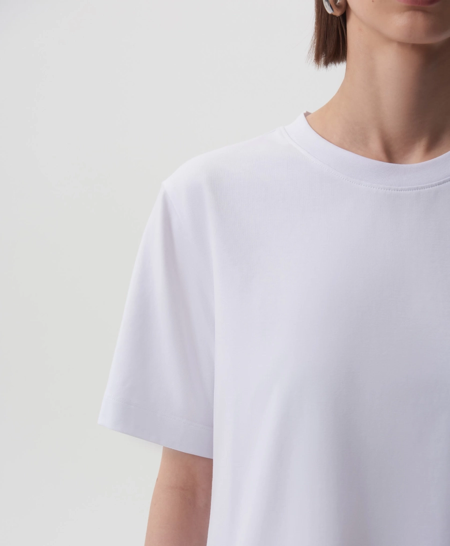 Футболка силуэта умеренный оверсайз GLVR, цвет: белый, 125G26GAC1224 купить онлайн