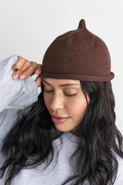 Шапка желудь из хлопка Erist store, цвет: шоколадный НФ-00003334 купить онлайн