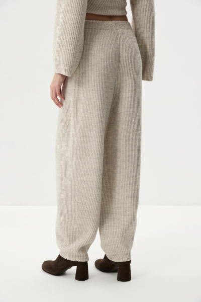 Брюки O-силуэта с шерстью Charmstore, цвет: светло-бежевый меланж, 301-48278-118 купить онлайн