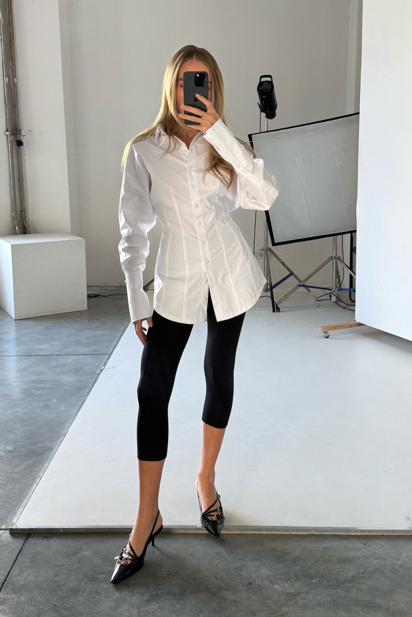 Рубашка приталенная WHITE Label .B, цвет: WHITE Tp.06.2.0446WH |новая коллекция купить онлайн