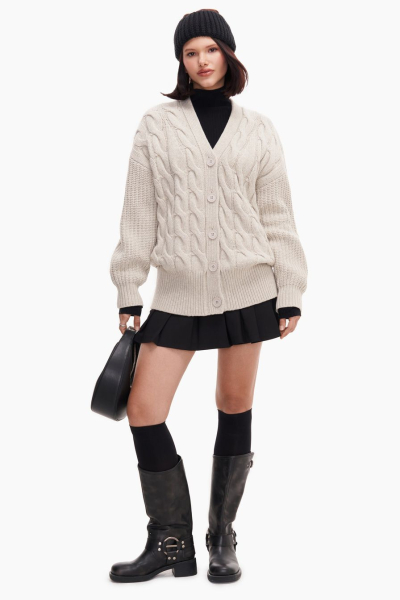 Кардиган из смесовой шерсти TOPTOP, цвет: молочный, TTS.051.14038.120 купить онлайн