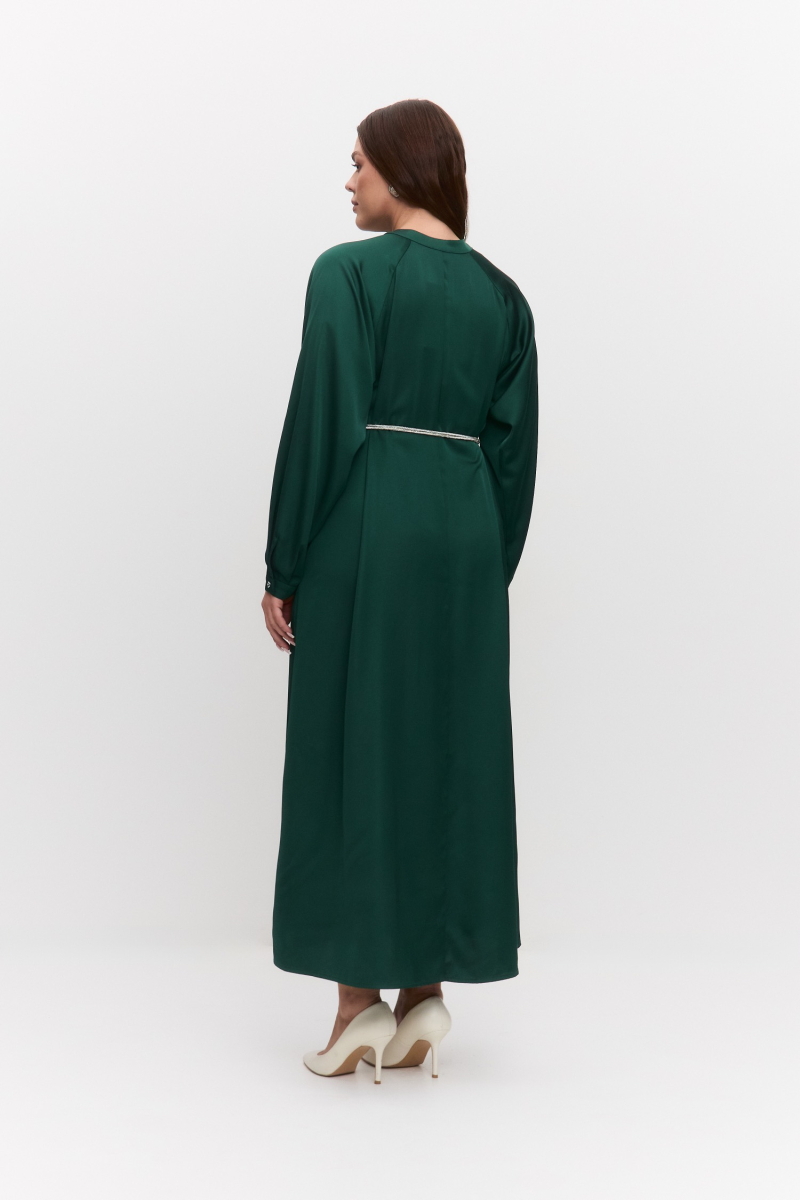 Платье-туника из атласа 4forms, цвет: зеленый, 65526 купить онлайн