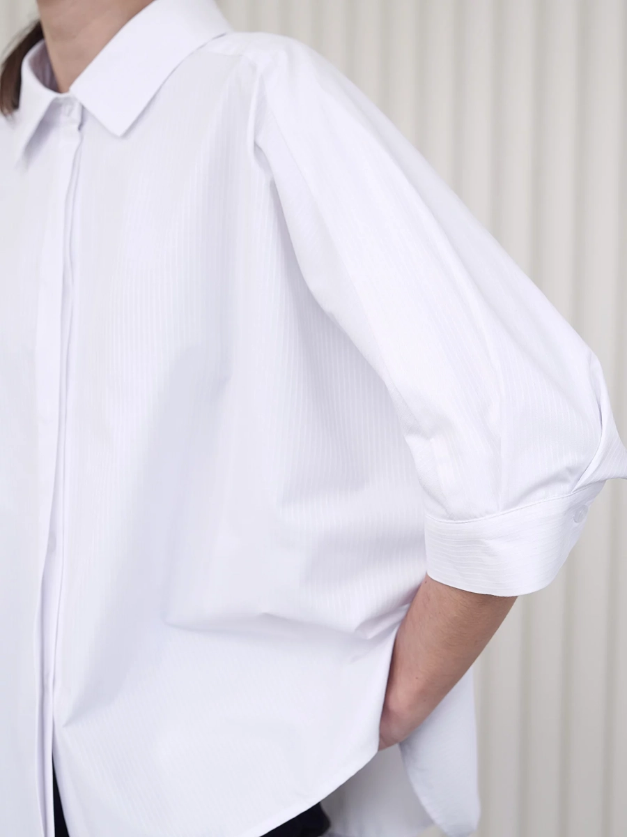 Рубашка оверсайз с коротким рукавом I.B.W., цвет: белый, SH018 купить онлайн