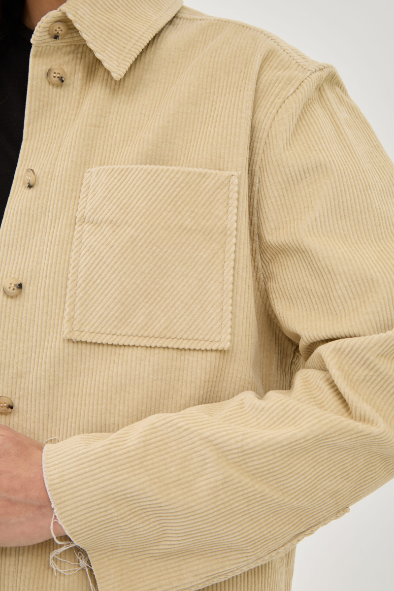 Рубашка с расширенным плечом UNKE, цвет: Светло-бежевый, 2601SH003C_BE купить онлайн