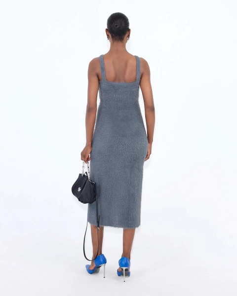 Платье пушистое ASIA ST 71, цвет: серый, Ast71.knit-dress-fluff-grey купить онлайн