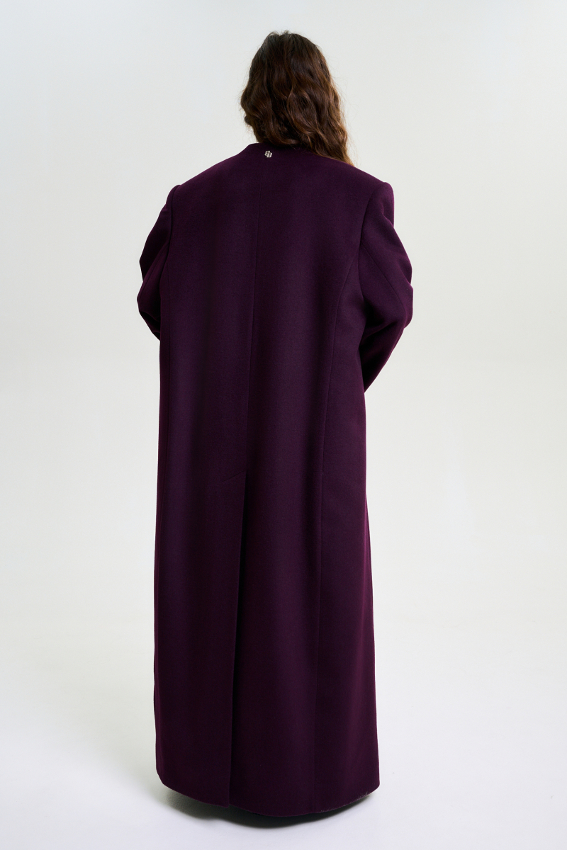 Пальто без лацканов BURGUNDY Label .B, цвет: burgundy, Jc.30.4.2145BRD со скидкой купить онлайн