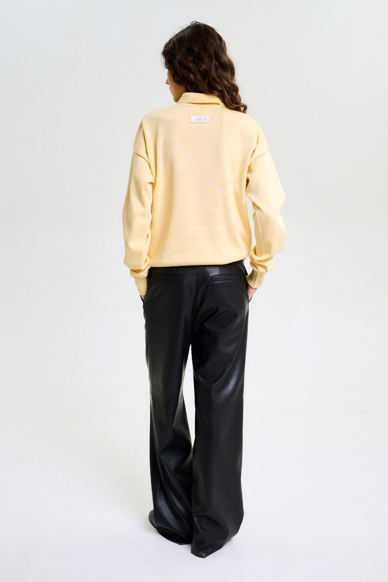 Джемпер-поло LIGHT YELLOW Label .B, цвет: light yellow, Kn.45.3.1105LYW купить онлайн