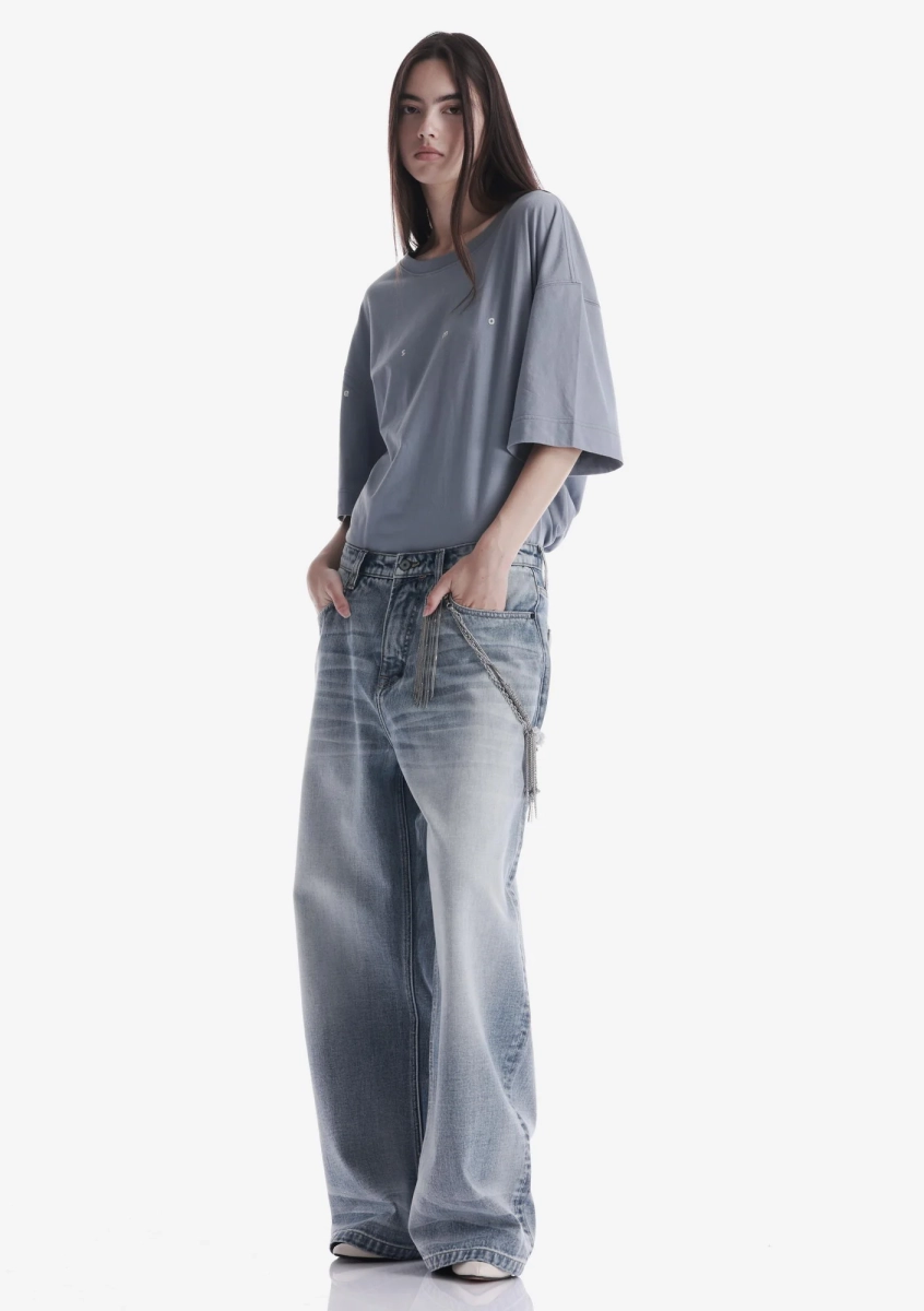 Свободная футболка KRAKATAU, цвет: бледно-голубой, Tw144-63 купить онлайн