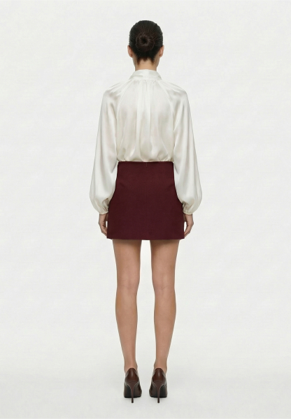 Юбка мини из костюмной ткани REFERT, цвет: винный, 07-2889/4-2511 купить онлайн