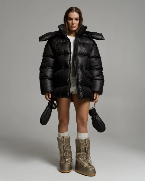 Пуховик PUFF BAIKAL DEEP BLACK YONS, цвет: Черный, YO-709 купить онлайн