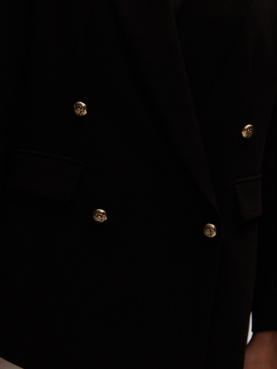 Жакет двубортный укороченный 4forms, цвет: Черный, 63742 купить онлайн