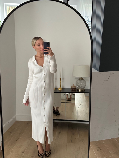 Вязаное платье на пуговицах НИ ИМЕНИ, НИ ПОХОЖИХ, цвет: Черный, 00-00000079 купить онлайн