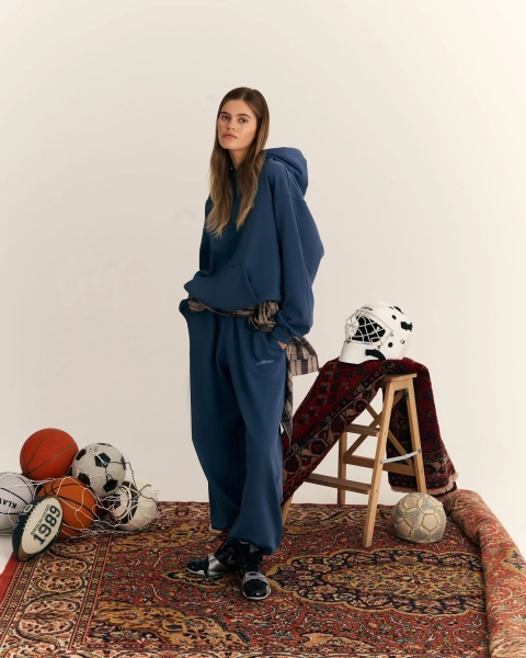 Худи STEEL BLUE HOODIE