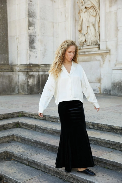 Юбка Amely (бархат) Marou, цвет: Черный, Mar2_2603 купить онлайн