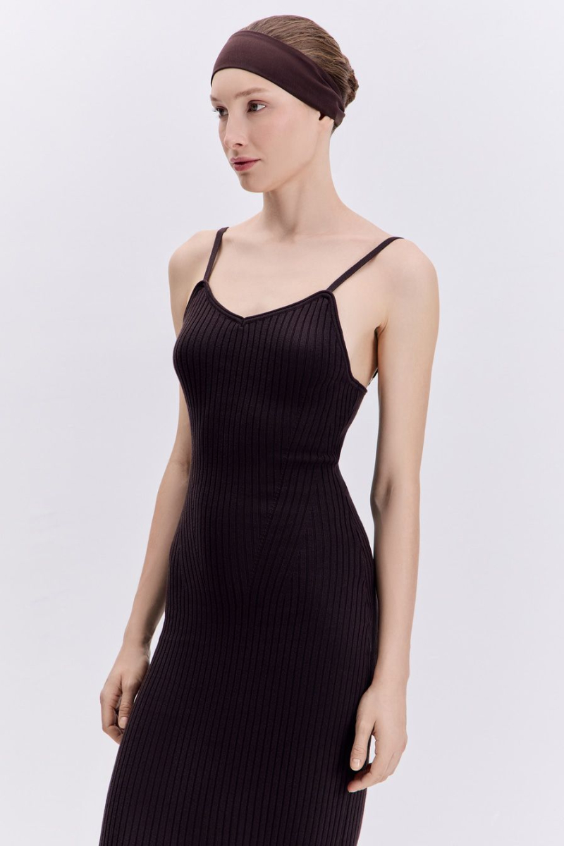 Платье из 100% хлопка TOPTOP, цвет: коричневый, TT.012.14875.700 купить онлайн