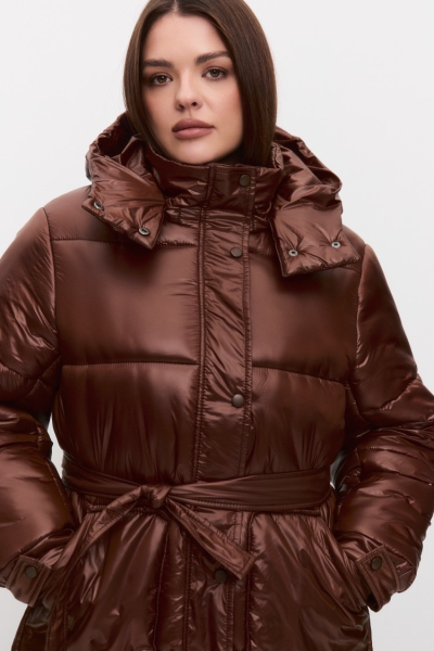 Куртка стеганая удлиненная 4forms, цвет: шоколад, 68046 купить онлайн