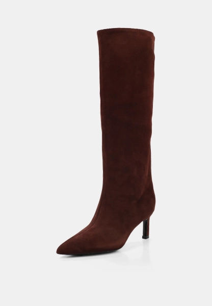 Сапоги трубы на каблуке SBALO, цвет: коричневый SFE64-7 купить онлайн