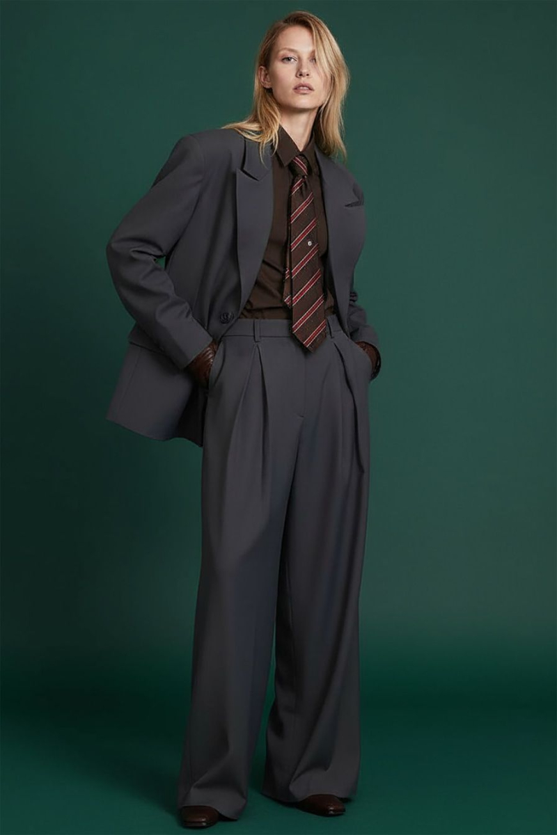 Брюки со складками TOPTOP, цвет: серый, TT.032.17763.800 купить онлайн