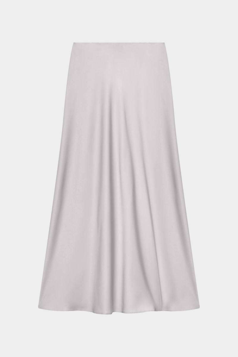 Юбка миди из атласа