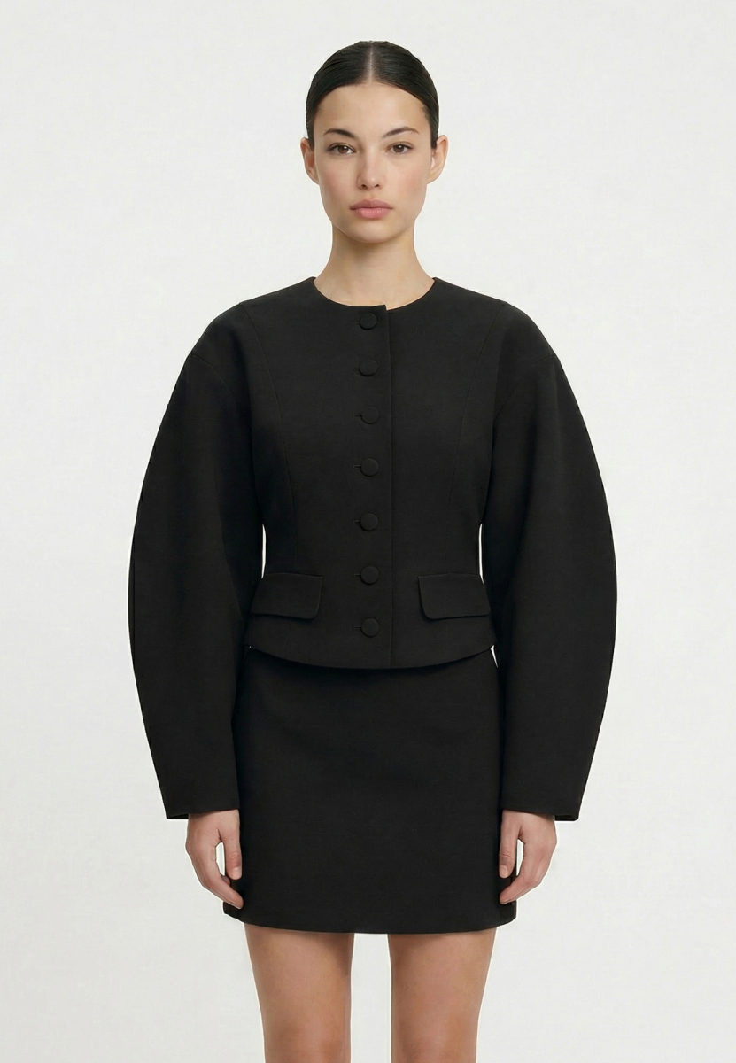 Жакет с округлым рукавом