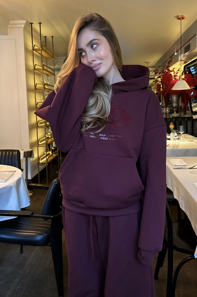 Худи с карманом BURGUNDY Label .B, цвет: burgundy, Tp.01.4.3824.1125BRD купить онлайн