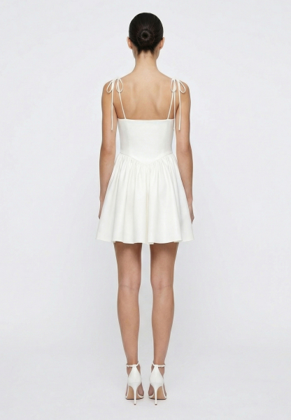 Платье мини с завязками-бантиками REFERT, цвет: молочный, 08-4031/1-2511 купить онлайн