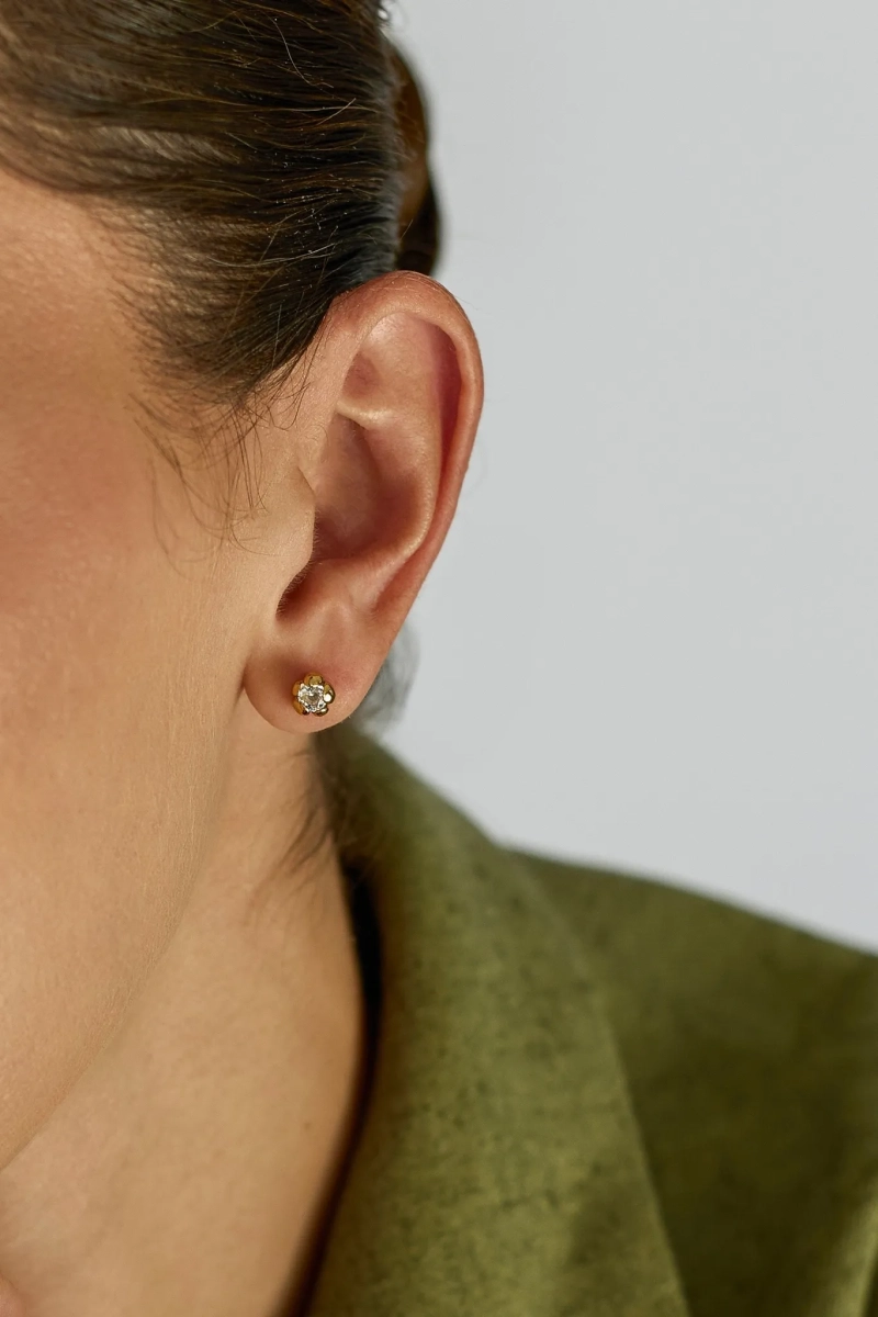 Серебряные серьги-пусеты «Васюганские болота» SBLESKOM, цвет: позолота, 22134 купить онлайн