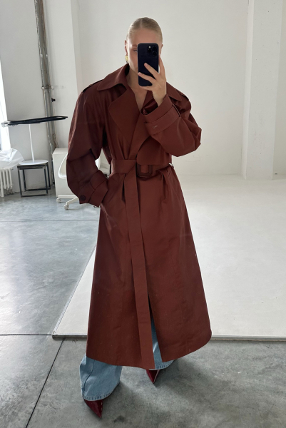 Тренч ULLA & LABEL .B Label .B, цвет: коричневое,  купить онлайн