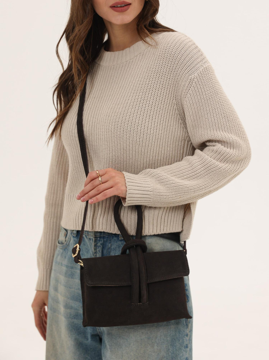 Сумка MICHELLE brand salad, цвет: suede dark chocolate J-704-PHR 7058 купить онлайн