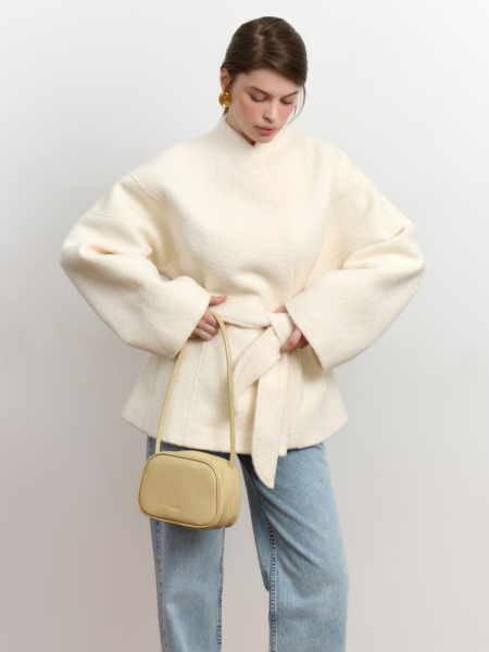 Пальто укороченное приталенного силуэта