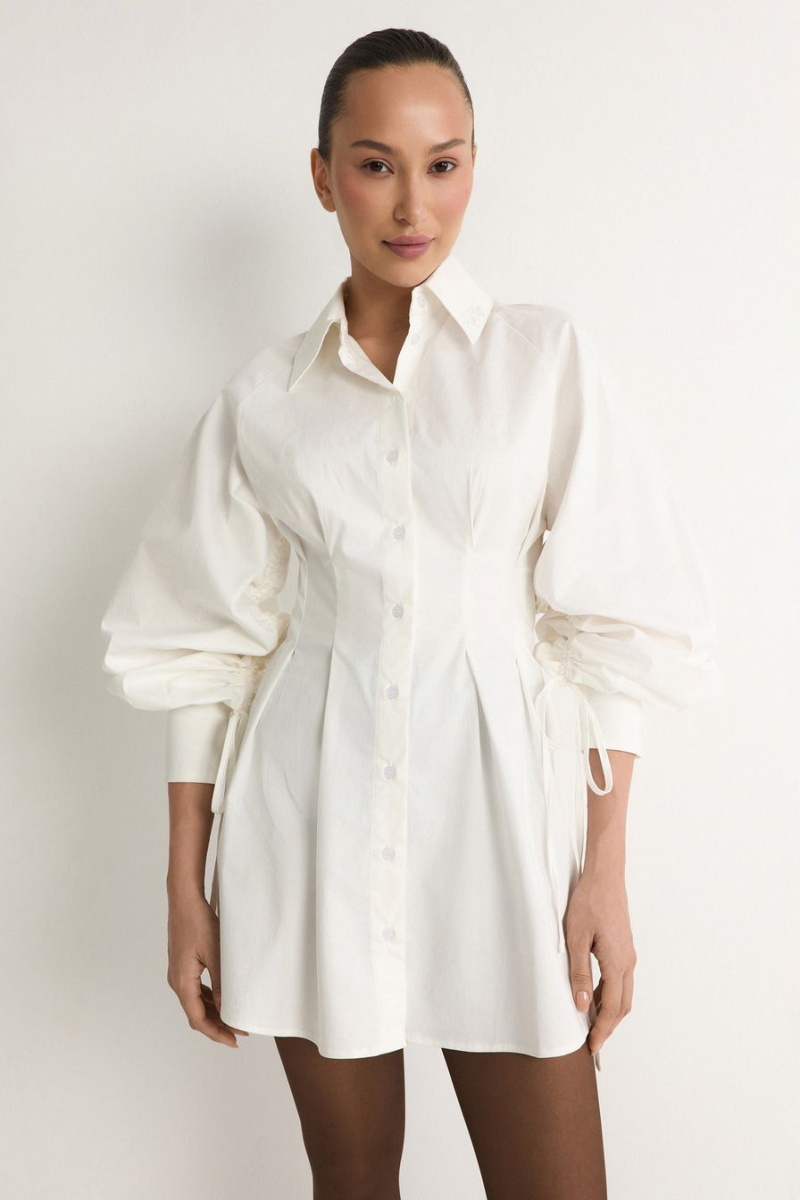 Платье из смесового хлопка TOPTOP, цвет: белый, TT.010.10818.100 купить онлайн