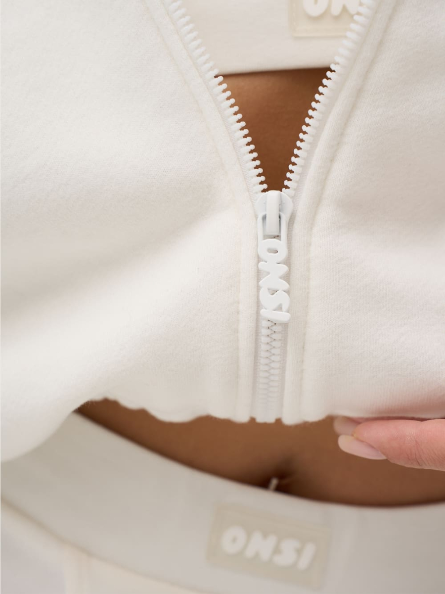 Crop Худи утепленное с кулиской ONSI, цвет: Milk,  купить онлайн