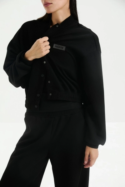 Бомбер трикотажной вязки marte, цвет: Черный,  купить онлайн
