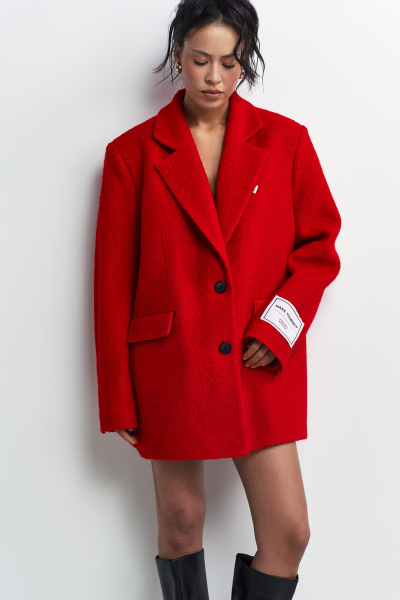 Пальто-жакет Волнующий красный Erist store, цвет: красный, НФ-00003238 купить онлайн