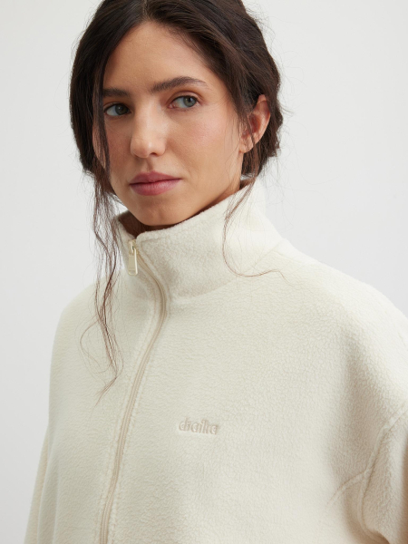 Толстовка из флиса с вышивкой Chaika, цвет: молочный, SS26HO05-01 купить онлайн