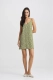 Платье мини на регулируемых бретелях Floral Green
