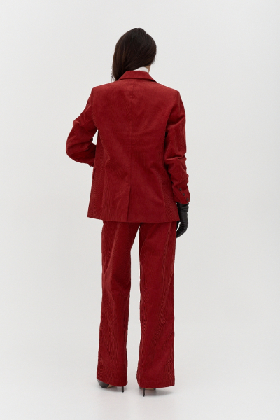 Жакет из вельвета однобортный Ricoco, цвет: зимний ягодный, 4069/3 купить онлайн