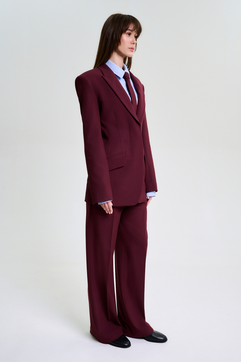 Жакет приталенный BURGUNDY