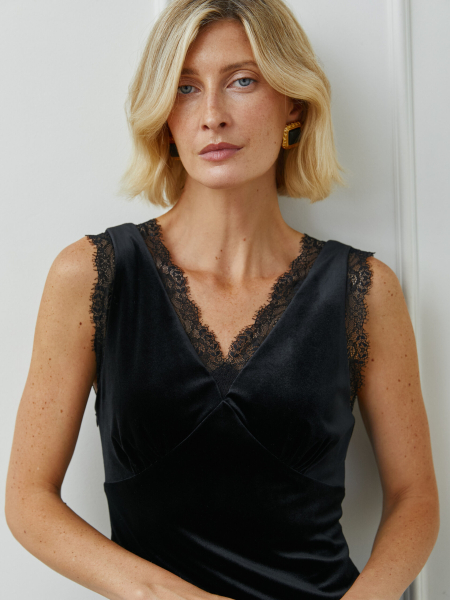 Платье Amely (бархат) Marou, цвет: Черный, Mar5_2603 купить онлайн