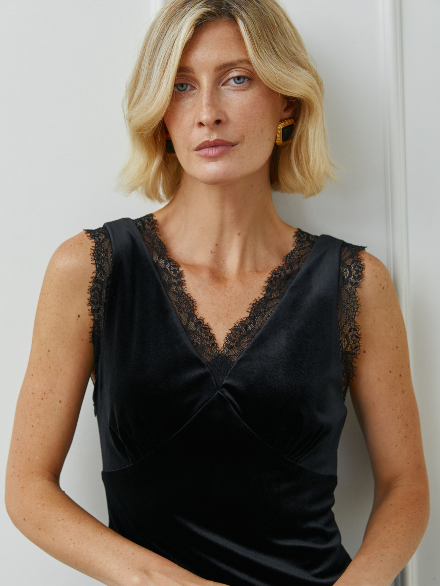 Платье Amely (бархат) Marou, цвет: Черный, Mar5_2603 купить онлайн