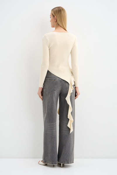 Джемпер асимметричный ENEVOO, цвет: белый,  купить онлайн