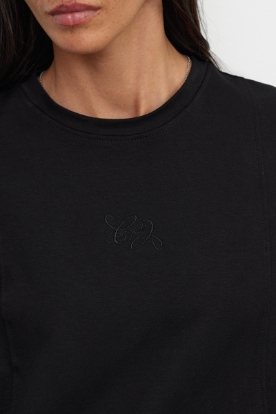 Футболка с рельефными швами Charmstore, цвет: Черный, 3920-3224-1001 купить онлайн