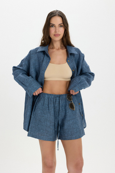 Шорты лен ABDA, цвет: мажорель, 622601003522 купить онлайн